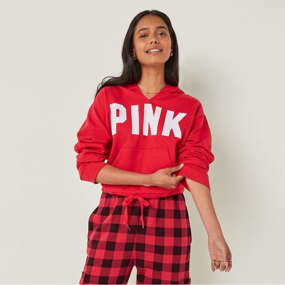 Victoria’s Secret Pink Oversized Cropped Hoodie - Picture 4 of 5